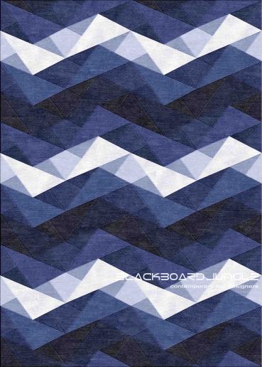 Matrix 110 ...... Blue Zigzag rug