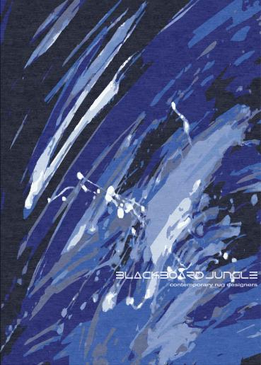 Matrix 7 ...... Blue art paint brush rug