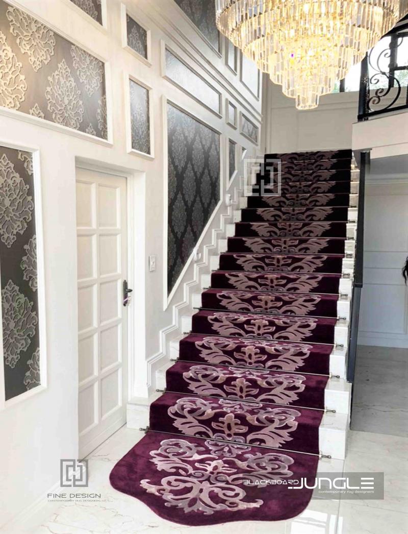 Burgandy_staircase_runner_with_rods